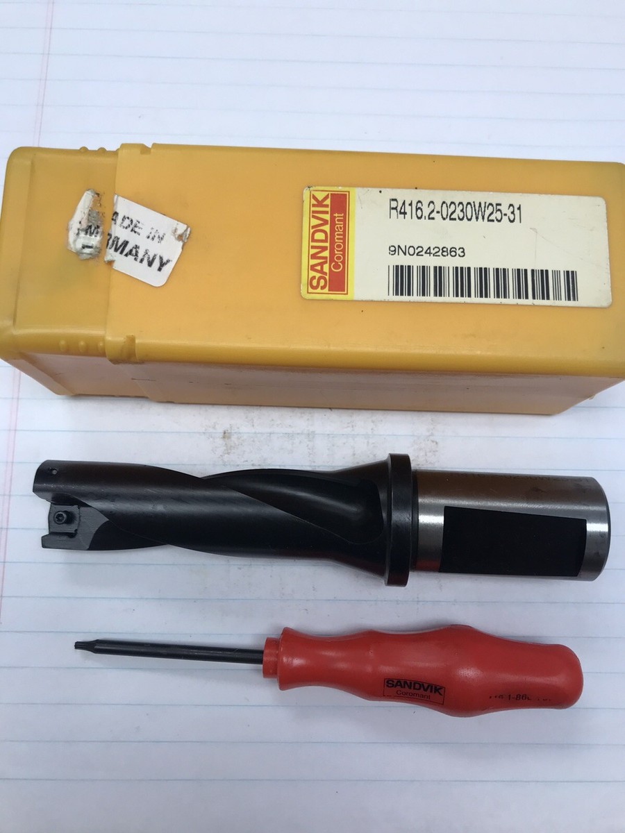 1 pc. R416.2-0230W25-31 23.0mm SANDVIK INDEXABLE DRILL W