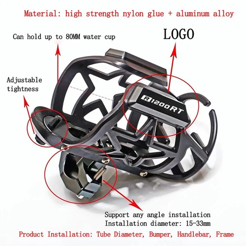 For BMW R1200RT 20042013 Motorcycle Water Bottle Cage Drink Cup Holder