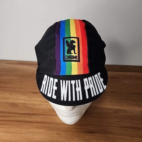 Headdy Ride With Pride Czapka rowerowa Tęcza Made In Italy Chromowany kapelusz - Zdjęcie 1 z 8