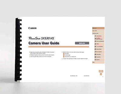 Owners Manual for Canon SX530 HS Power Shot Camera