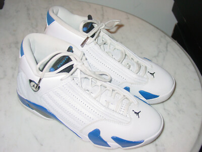 2020 Nike Air Jordan Retro 14 ''Hyper Royal'' White Basketball Shoes! Size 8.5
