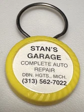 Dearborn Heights Michigan Stan’s Garage Auto Car Repair Mechanic Shop Keychain