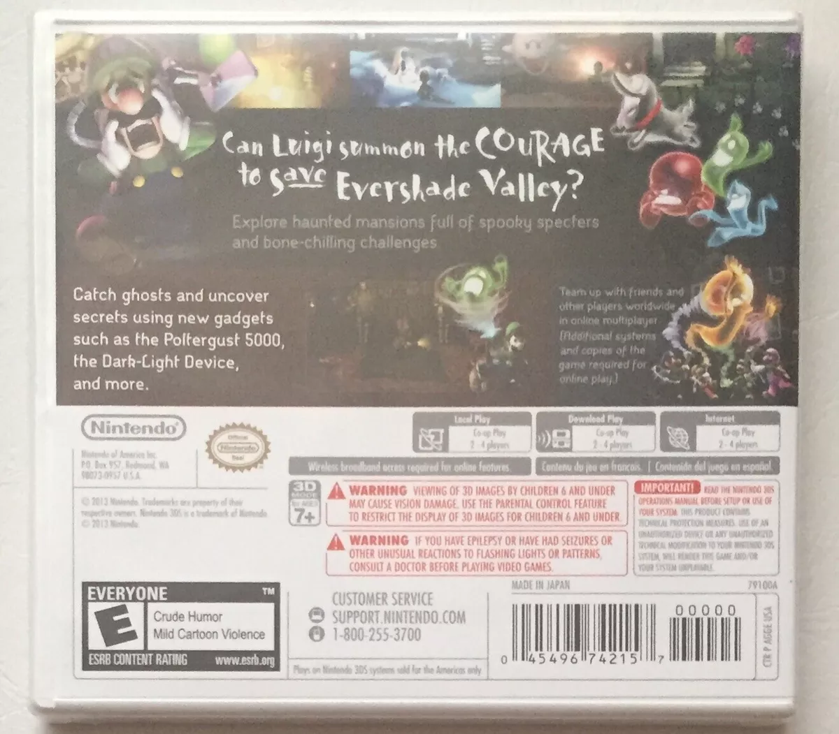 Luigi's Mansion: Dark Moon - Nintendo 3DS - Authentic - Complete CIB w/  Manual 45496745066 