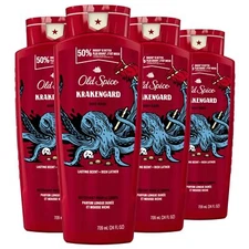 Old Spice Krakengard Body Wash for Men 24 Fl Oz Pack of 4 Long Lasting Scent