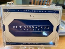 2020 National Treasures booklet auto cut bat Whitey Ford  5/5