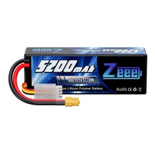 Zeee 11.1V 80C 3S LiPo Battery 5200mAh XT60 for RC Car Airplane Quadcopter Heli