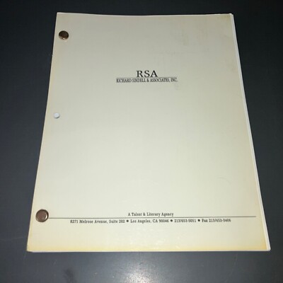 ANALYZE THIS 1997 De Niro Crystal Original Hollywood Script Draft COA