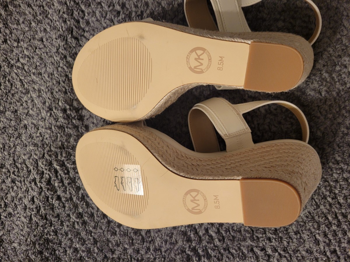 Michael Kors Leather Farrah Wedge Sandle | eBay