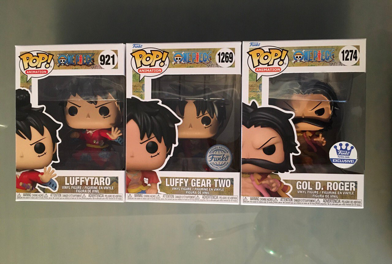 Lotto Funko Pop! One Piece - Gol D. Roger, Luffy Gear Two, Luffytaro