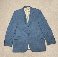 Digel Blue Suit Blazer Jacket 42R Virgin Wool Men's
