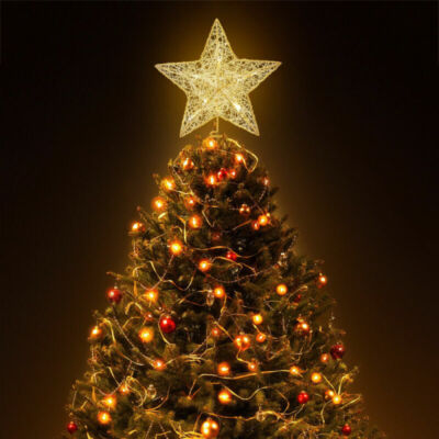 LED Tree Topper Star Christmas Decorations Top Xmas Star Light Up ...