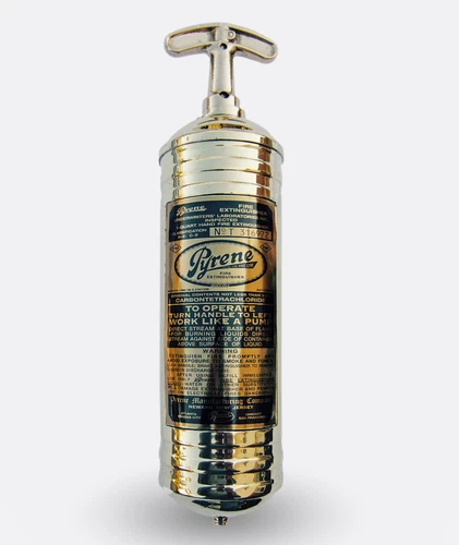 PYRENE Fire Extinguisher GOLD sticker decal (US version)
