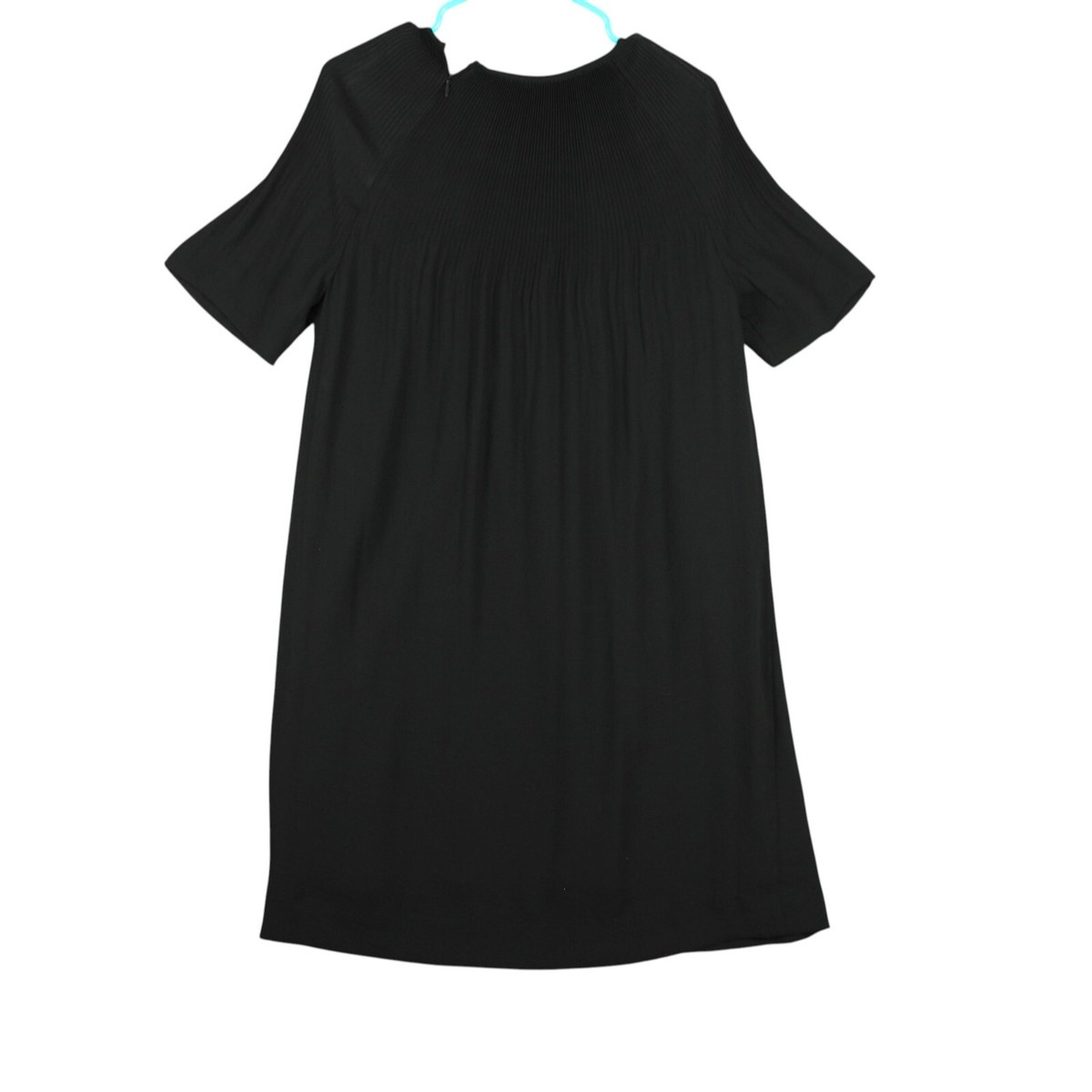 cos black pleated dress COS Women's Knitted Pleated Maxi Dress in Black