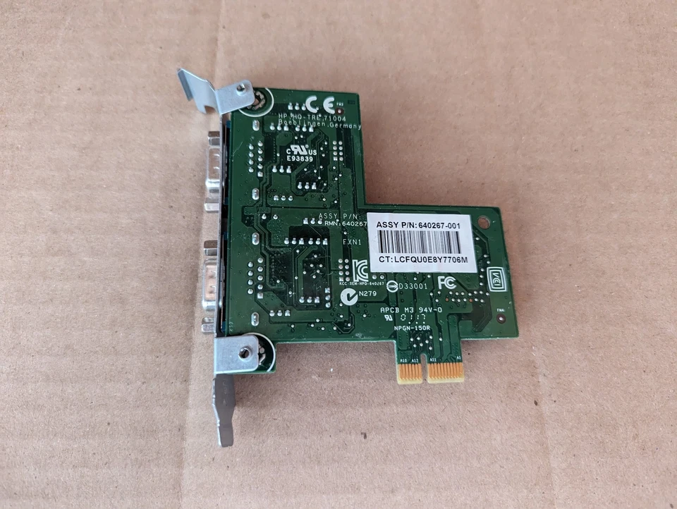 HP 640267-001 2-PORT SERIAL ADAPTER CARD 632852-001 638947-001  FBT-1(10) - Image 3 of 3