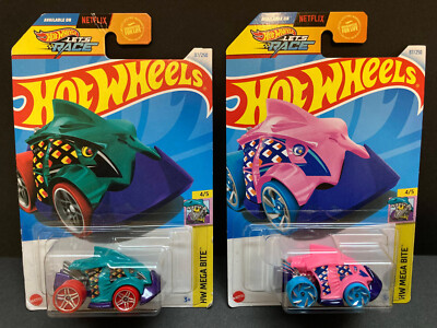 NEW! 2024 Hot Wheels Piranha Terror Teal and Pink Versions HW Mega Bite