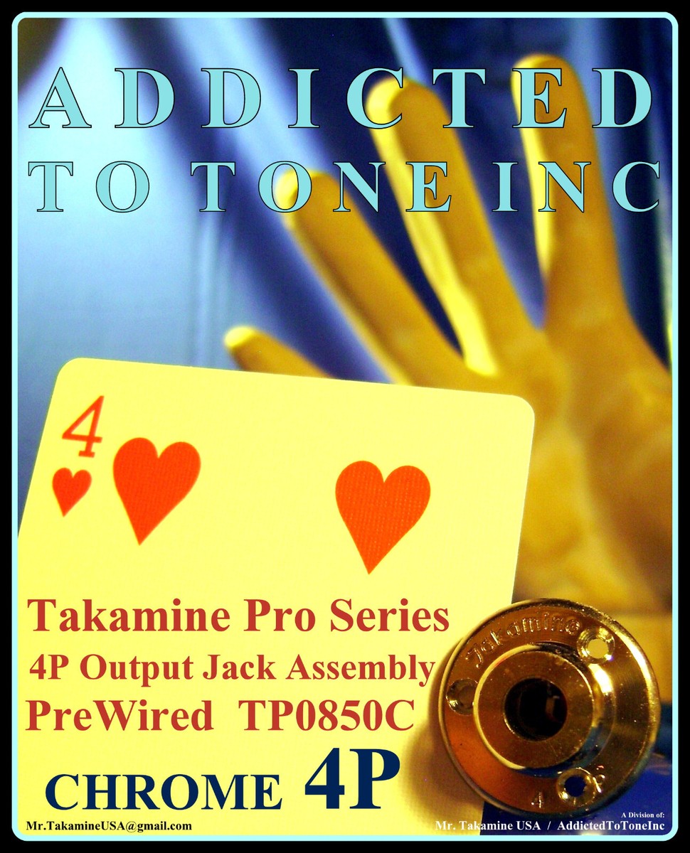 Takamine 4 Pin Phantom Power Output PreWired Jack CTP-1 CTP-2 CTP