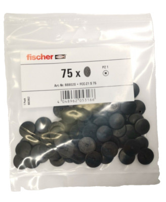 Abdeckkappe PZ 1 schwarz  FCC-Z1 S 75 Fischer (75 Stück)