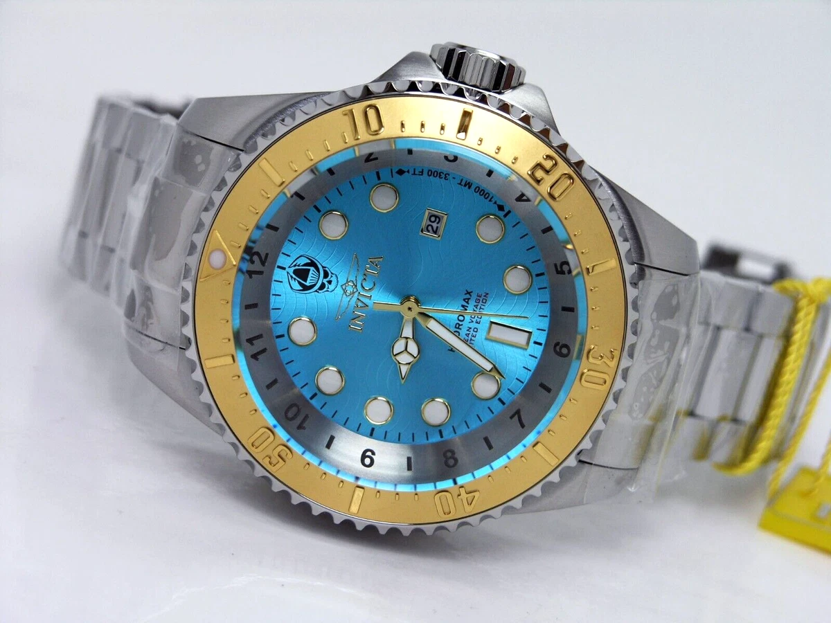 strand subtropisk gerningsmanden NEW INVICTA 35145 PRO DIVER HYDROMAX LIMITED OCEAN VOYAGE 52MM STEEL BLUE  DIAL | eBay