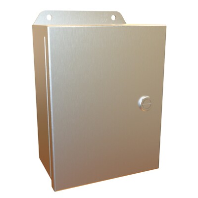 Hammond 8 x 6 x 3.5'' 304 Stainless Steel Type 4X Junction Box, Hinged Door, IP66