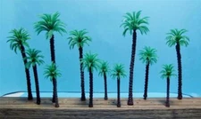 Model Coconut Palm Trees Multi Scale Use 12 Piece Assortment in 4 Sizes