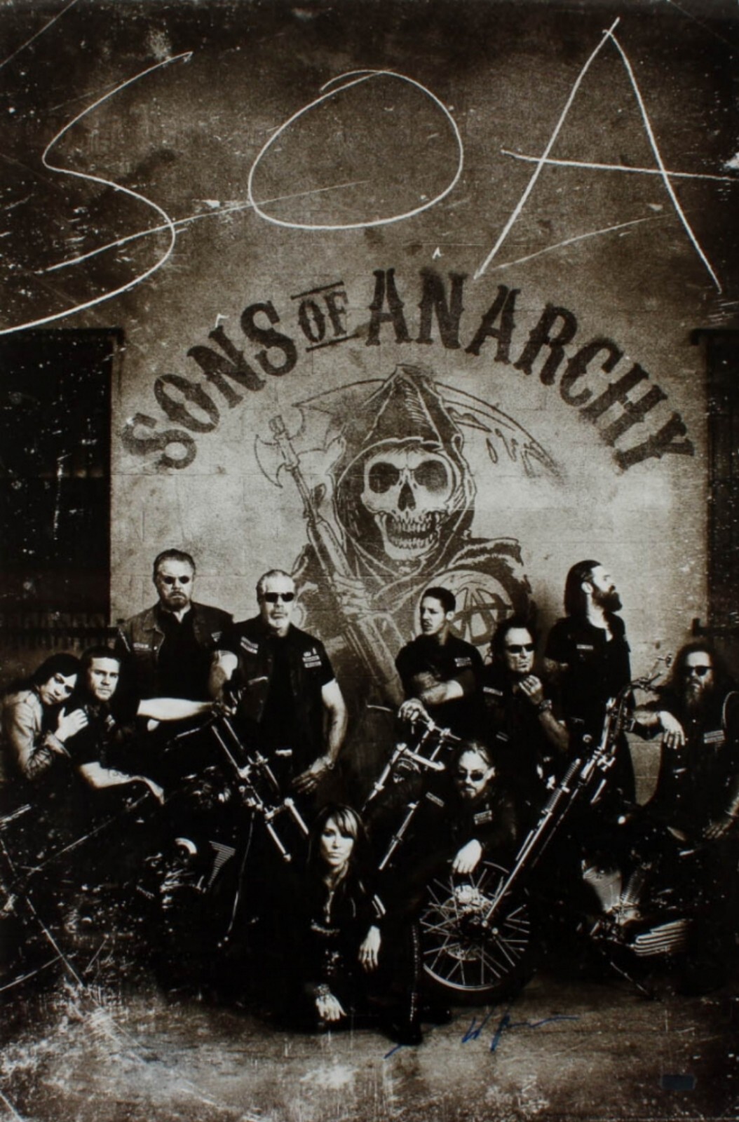 Tommy Flanagan Signed 24x36 Sons Of Anarchy Poster. Radtke Hologram See Pics