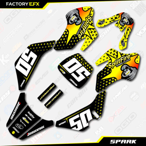 Yellow Spark Racing Graphics Kit fits Suzuki JR50 00-06 Decal Sticker JR 50 - Picture 8 of 8