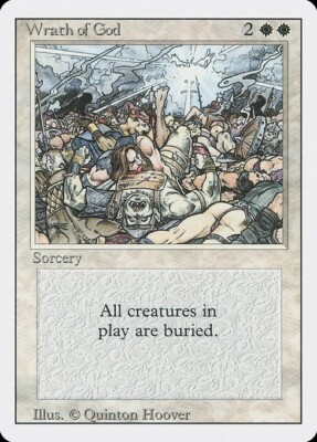Wrath of God 1x MtG Revised HEAVY PLAYED