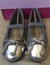 JUMPING JACKS BALLETO Katrina Gray Slip-On Ballet Flats Shoes Girls 8.5M 174