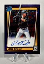 2021 Donruss Optic Jared Oliva Rated Rookie Signatures Purple Stars /99 Auto RC