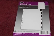 At A Glance 1-12 Numbered Tabs 5.5" x 8.5" C44-10 Refill - NIP