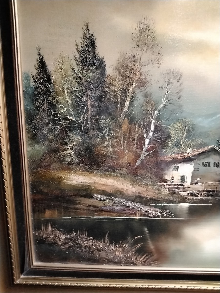 バブリーな額付き！あのHeinz Rossの絵画　ヘインズ ロス Yahoo!オークション - 真作保証 油彩 ヘインズ・ロス Heinz Ross