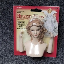 Vintage Fibre Craft Heavenly Angels Porcelain Head Hands Doll Kit Parts 9318-04