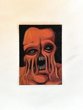 Aceo Original Art Card Oil Painting Scifi Fantasy Creature Halloween Mikah