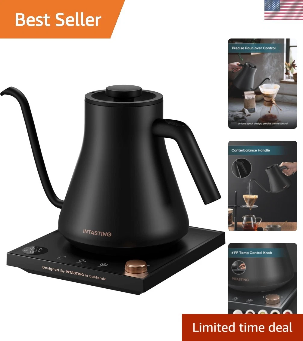 Electric Kettles, Gooseneck Electric Kettle, ±1℉ Temperature Control, Stainle...