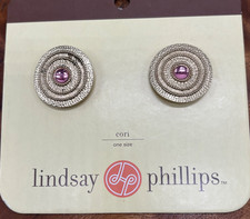 New Gold Pink Gemstone LINDSAY PHILLIPS Interchangeable Shoe Snaps CORI