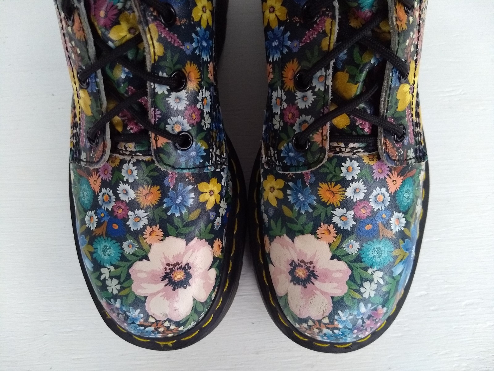 #2 DOC DR. MARTENS WANDERLUST JAGGER PLATFORM FLORAL LEATHER BOOTS RARE SIZE 7UK image 10
