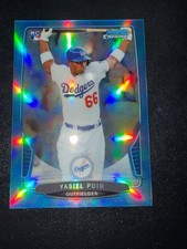 2013 Yasiel Puig Bowman Rookie Card Chrome - Refractor #78 Los Angeles Dodgers . rookie card picture