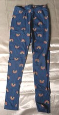 Girl's Cat And Jack Blue Pajama Pants With Rainbow Print Size Medium