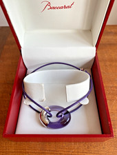Rare & Elegant BACCARAT Bracelet - 925 Silver & Purple Crystal - Original Case - "