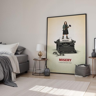 Misery 1990 Art Minimal Movie Kunstdruck | Filmplakat | Leinwand & gerahmt