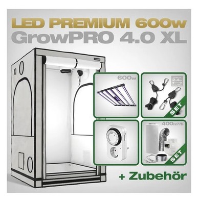 Lumatek 600W PRO Growbox Komplettset (120x120) -TOP Zustand-
