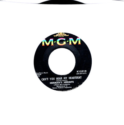 HERMANS HERMITS:  CANT YOU HEAR MY HEARTBEAT / I KNOW WHY .. 45 RPM 9184