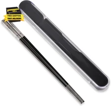 1 Pair Metal Chopsticks Reusable, Travel Stainless Steel Chopsticks with Case, L