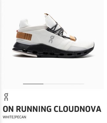 On Running Cloudnova White/Pecan Running Shoes Sneakers Mens  display picture 2