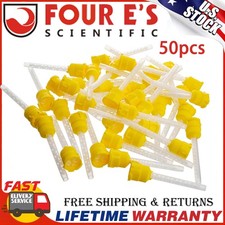 50x Dental Mixing Tip Disposable Mixers 1:1 Yellow Dental Impression Mixing Tips