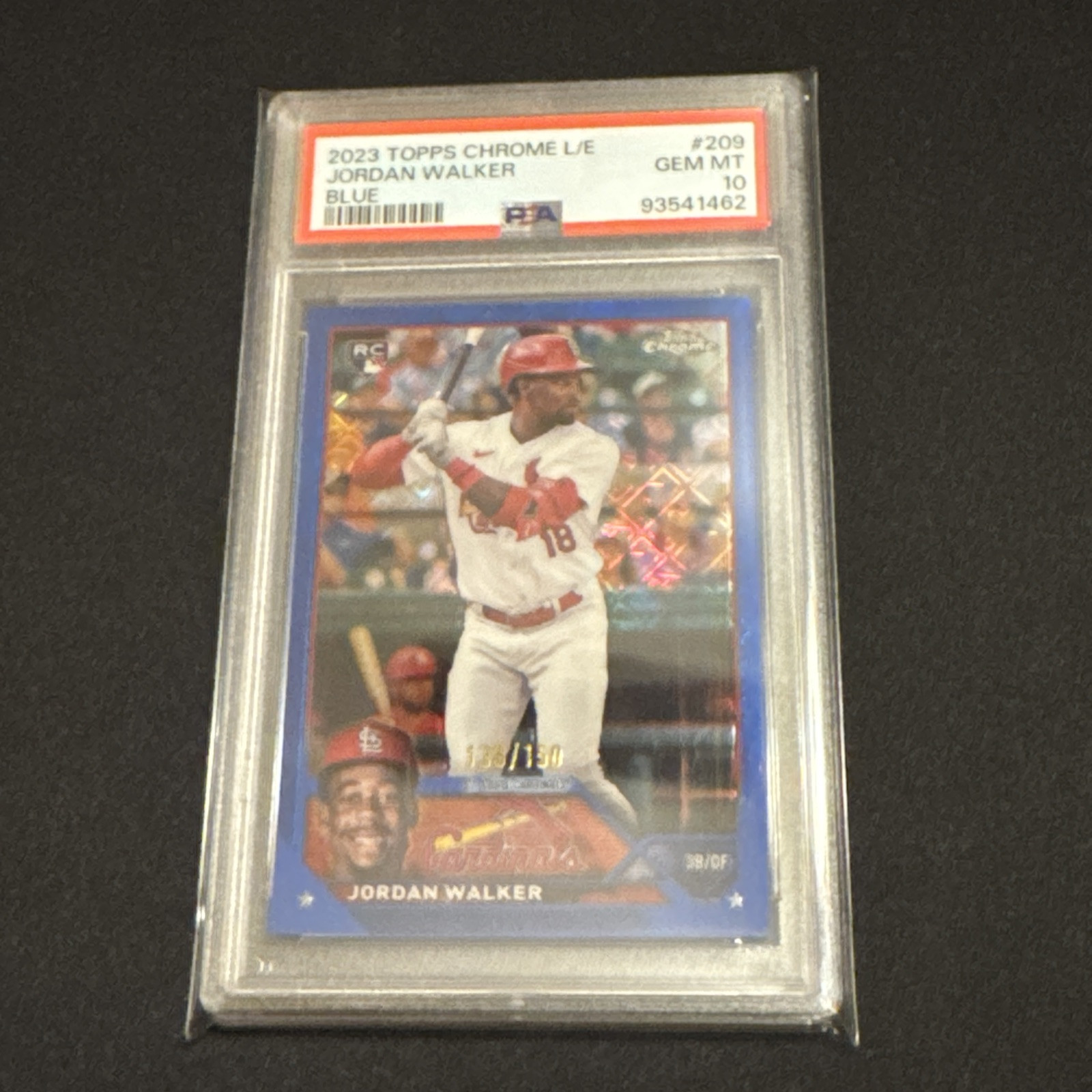 2023 Topps Chrome Logofractor Blue /150 Jordan Walker #209 PSA 10 Gem Mint