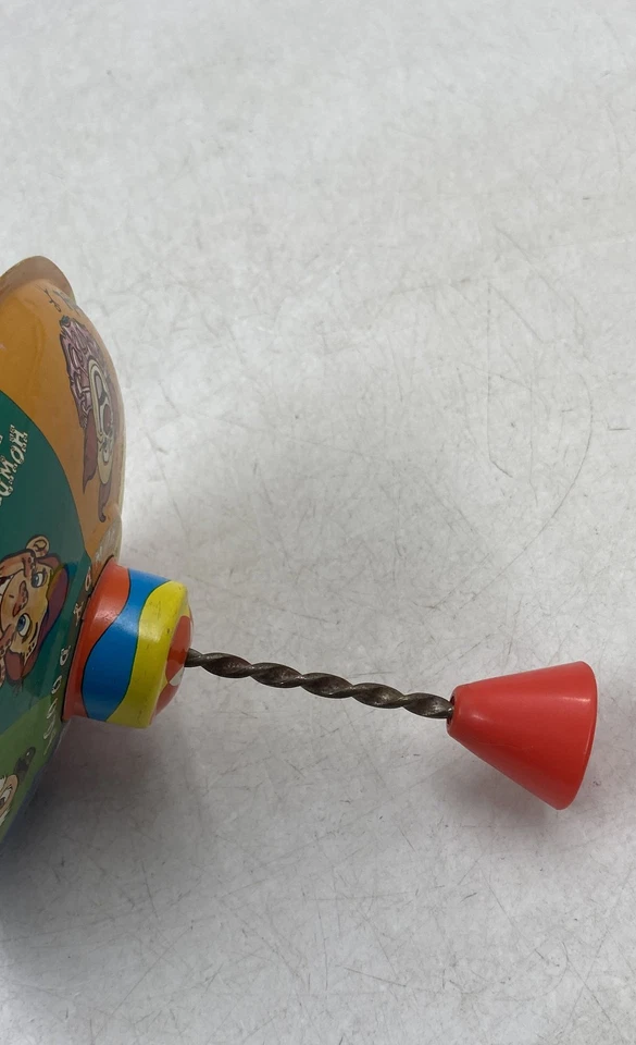 Juguete giratorio de hojalata coleccionable Howdy Doody del programa de televisión de colección de los años 50 Foto 3 de 4