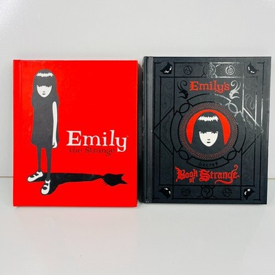 Emily the Strange Signed Books Lot x2 Buzz Parker Rob Reger Chronicle 2001 2002