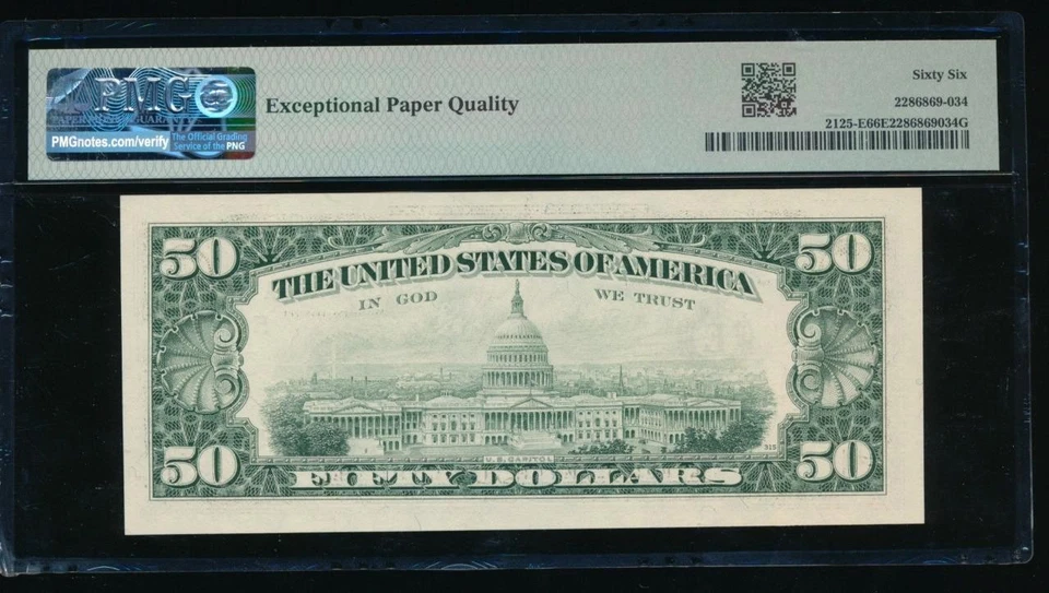 AC 1993 $50 Richmond FRN PMG 66 EPQ Fr 2125-E - Image 2 of 2