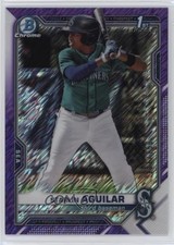 2021 Bowman Chrome Prospects Purple Shimmer Refractor /250 Starlin Aguilar 0q4s